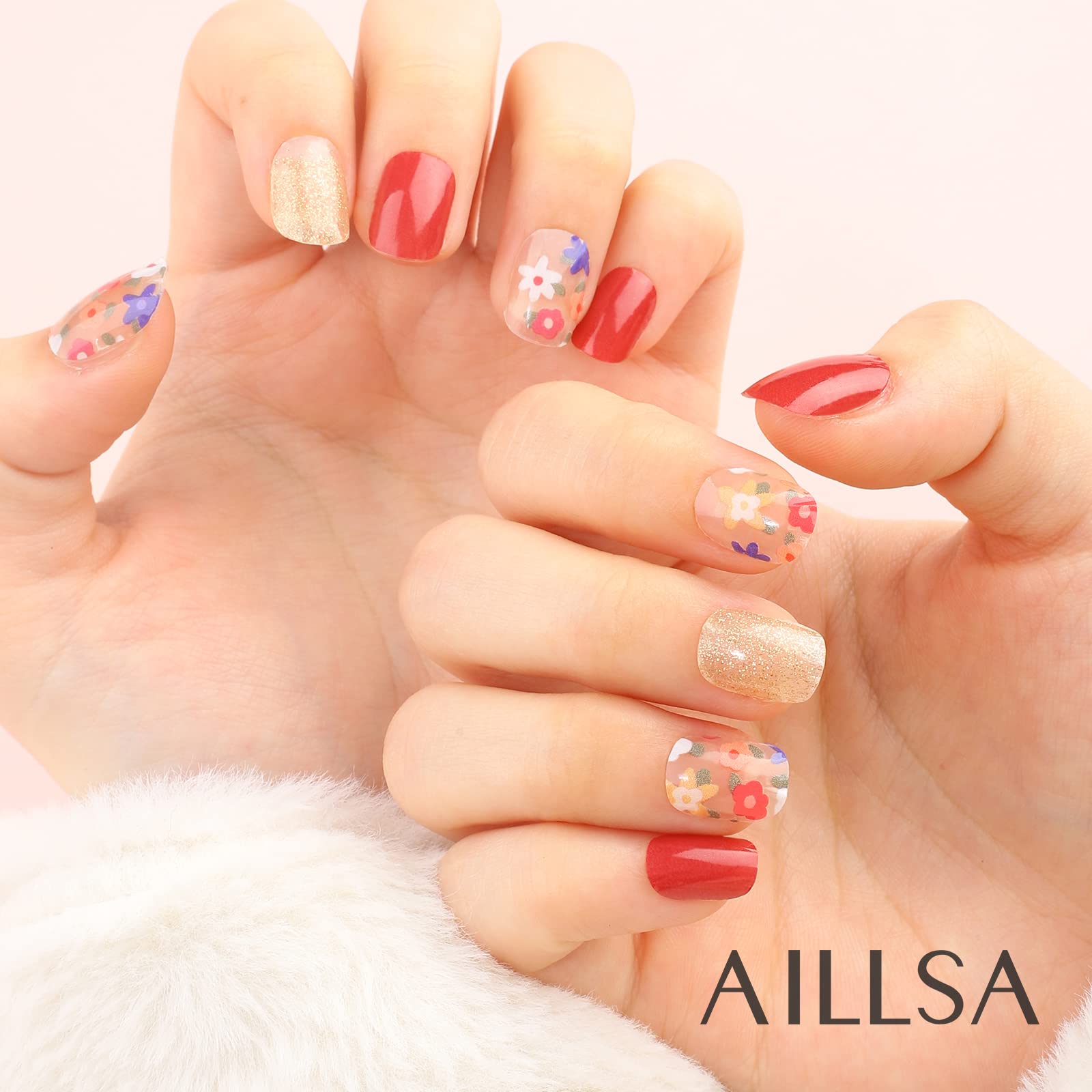 Amazon | AILLSA ジェルネイルシール セミキュアジェルネイル ネイル